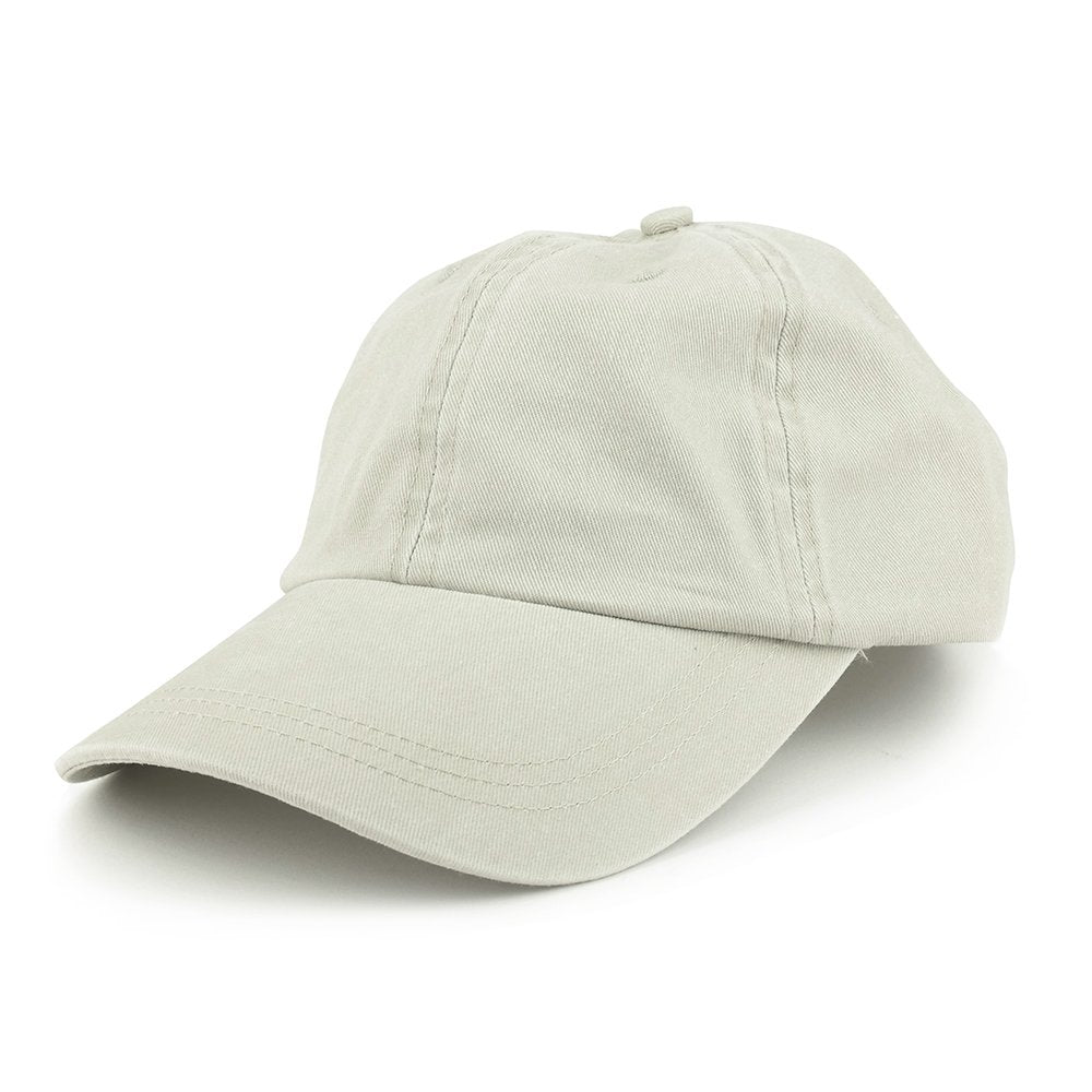 Light Khaki Summer Pigment Dyed Cotton Military Cap, Army Style