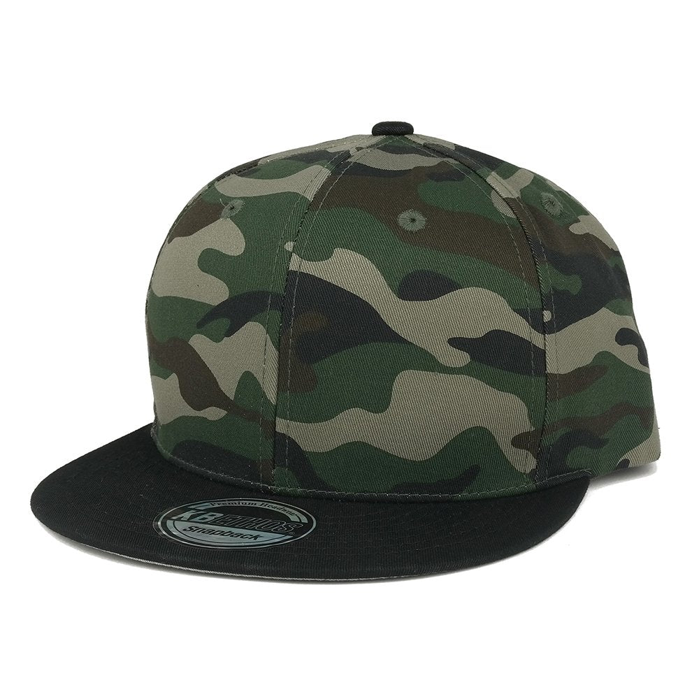 Camo Elite Flat Bill - White or Black Snap Back – camonaturalwraps