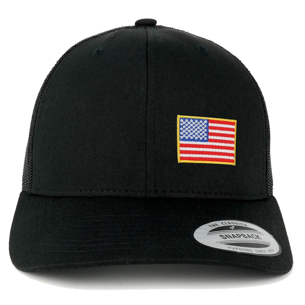 Armycrew Low Profile US American Flag Patch Camo Cap - MCU Black Red Patch