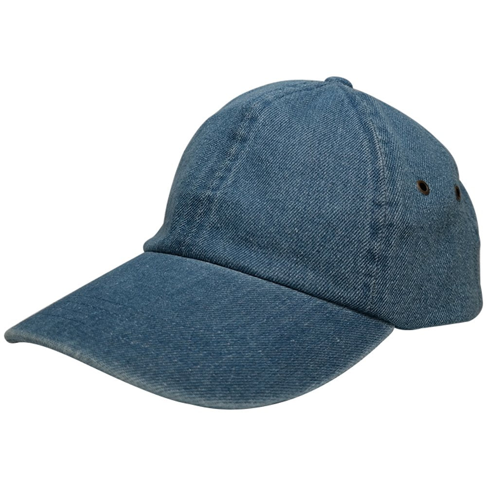 Armycrew Unisex Soft Crown 100% Washed Cotton Denim Baseball Cap