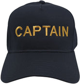 CAPTAIN Embroidered 5 Panel 100% Cotton Ball Cap