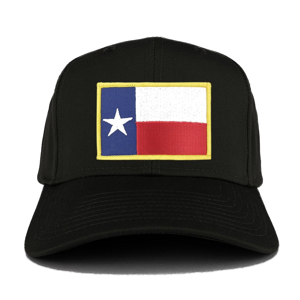 Texas State Flag Embroidered Iron on Patch Adjustable Snapback Baseball Cap