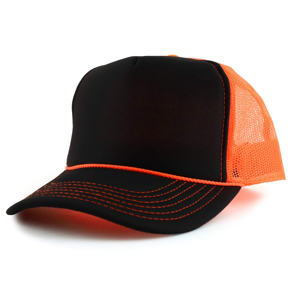 Armycrew High Crown Foam Front Neon Mesh Back Trucker Cap