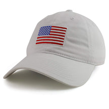 Rapid Dominance American Flag Embroidered Washed Soft Cotton Fitting Cap - Black