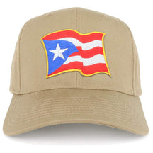 Armycrew Puerto Rico Waving Flag Patch Structured Baseball Cap