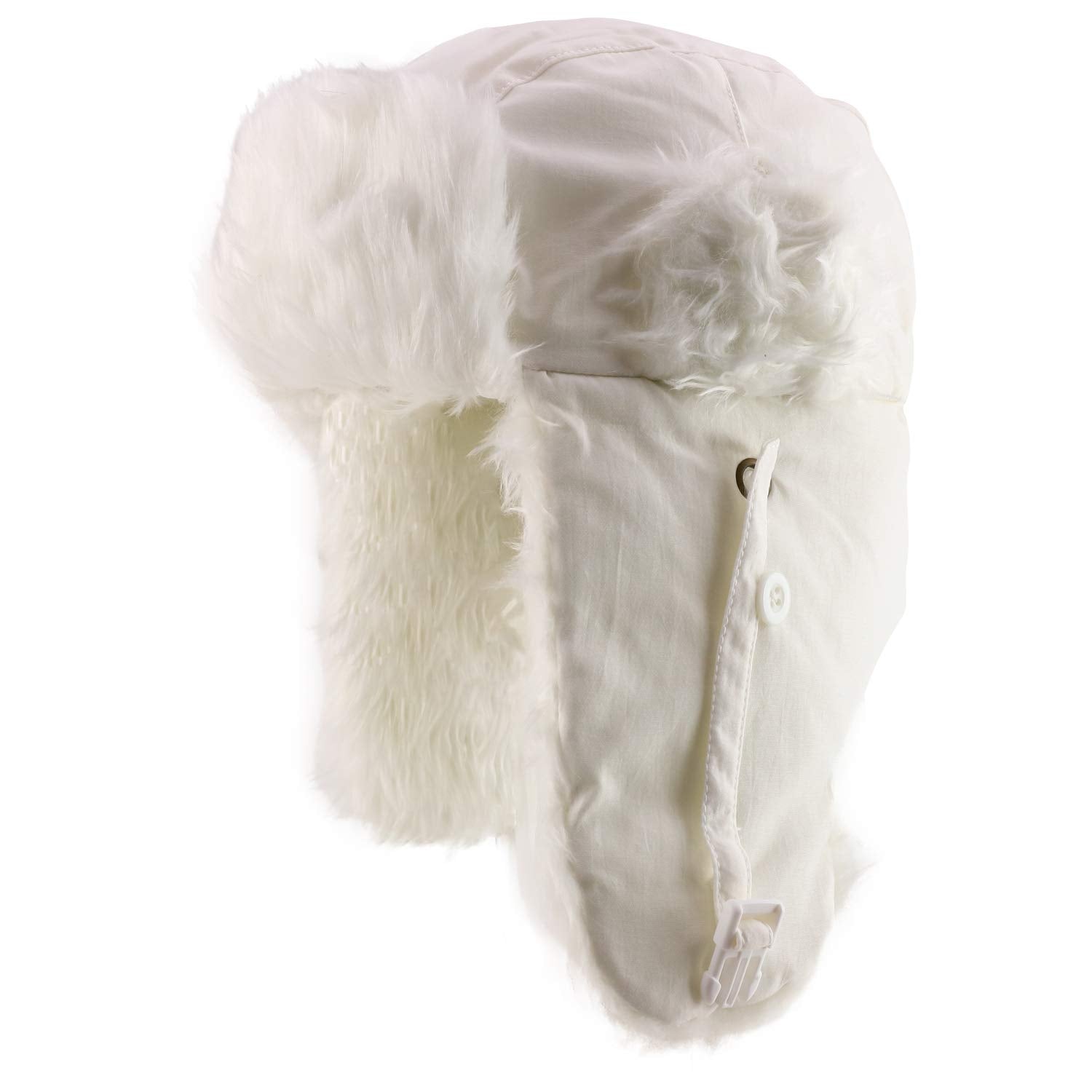 Aviator Faux Fur Lined Trooper Hat with Adjustable Earflaps