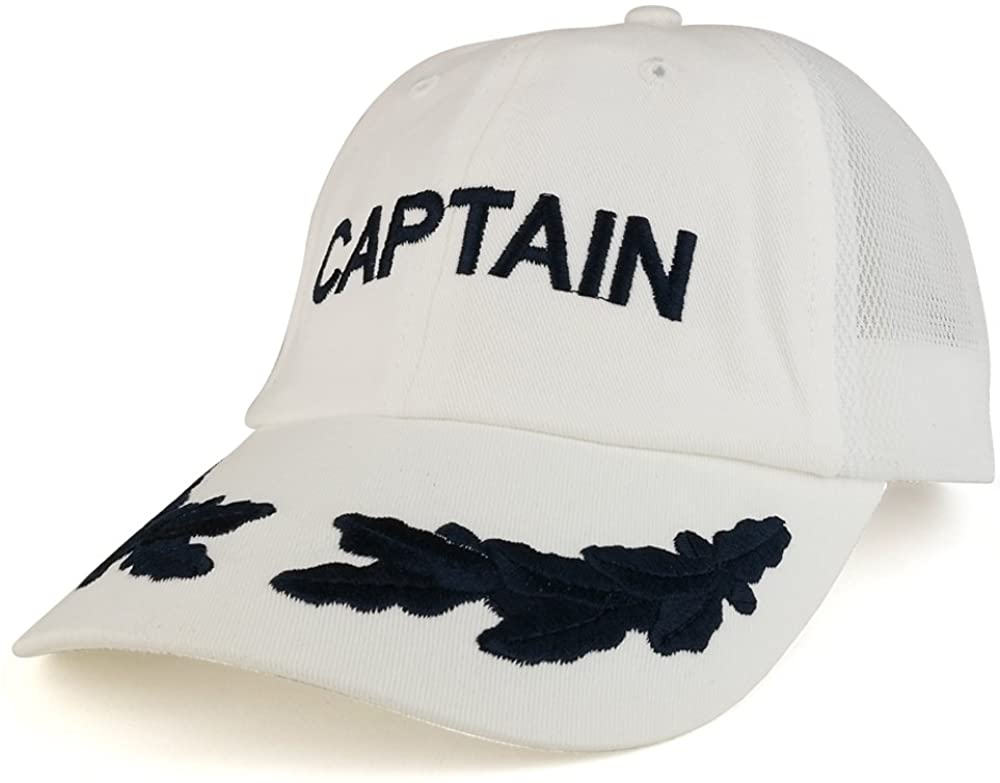 Armycrew Captain Oak Leaf Embroidered Trucker Mesh Cap