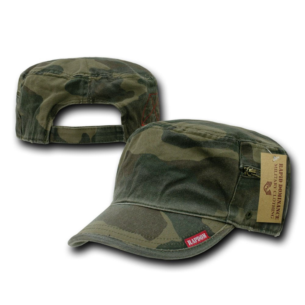 Rapid Dominance Military BDU Style Vintage Washed Cotton Cap with Zipper