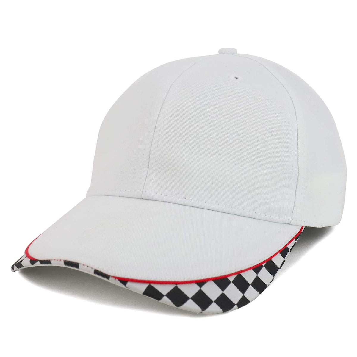 Armycrew Racing Flag Designed Bill Structured Baseball Cap