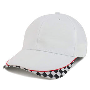 Armycrew Racing Flag Designed Bill Structured Baseball Cap