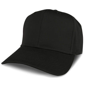 Blank Solid Color Adjustable Baseball Cap - Black