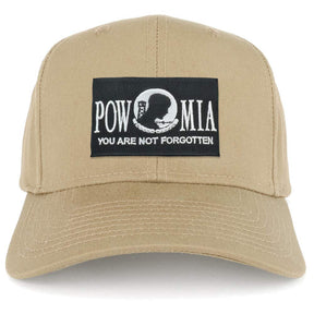 Armycrew POW MIA Not Forgotten Patch Structured Baseball Cap