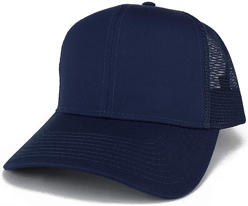 Blank Hat, White Front Royal Blue Back, Trucker Hat, Mesh Hats