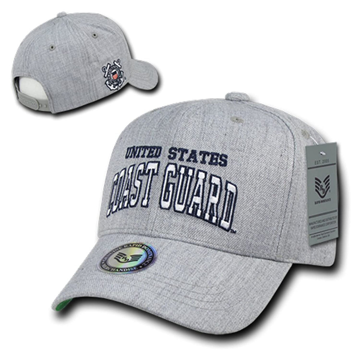 Rapid Dominance Heather Grey Military Cap with High Definition Embroidery