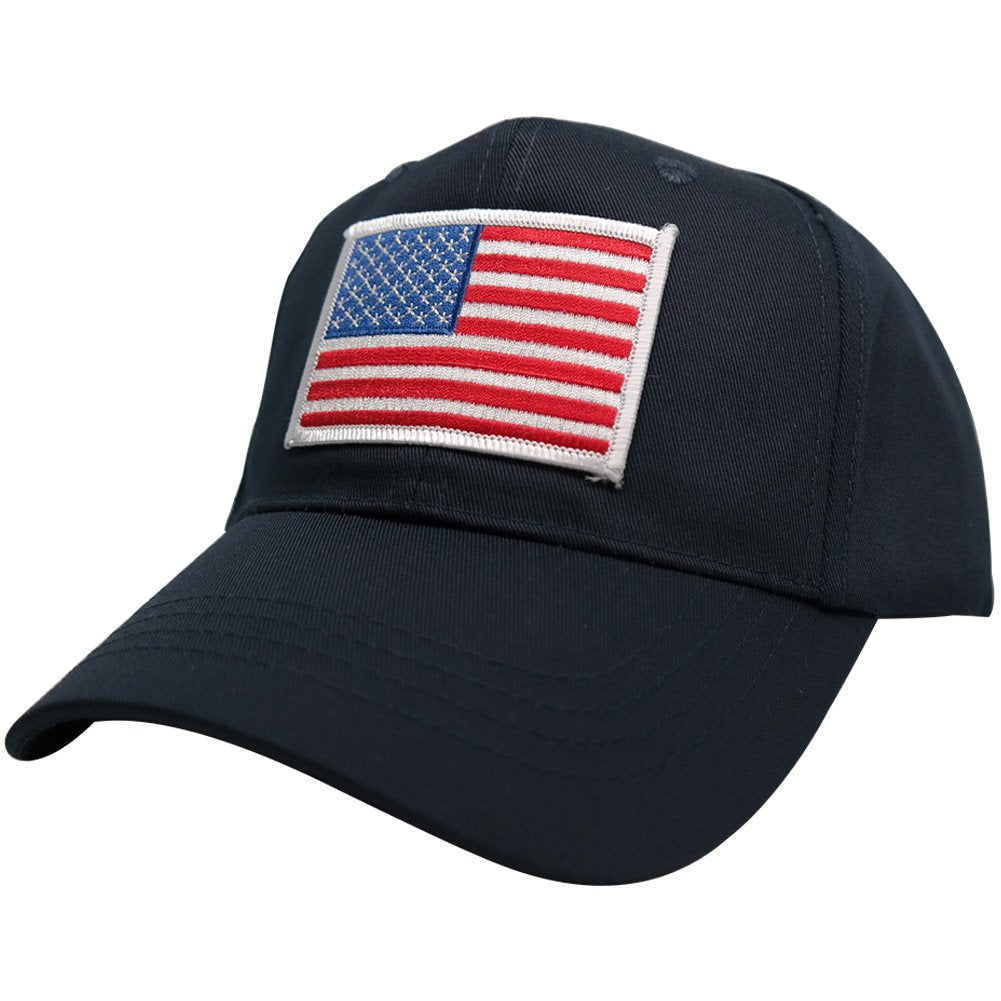 Armycrew Youth American Flag Embroidered White Patch Cotton Twill Cap ...