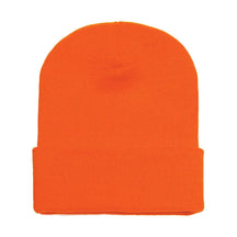 DECKY High Visibility Neon Colored Cuffed Long Beanie Winter Hat