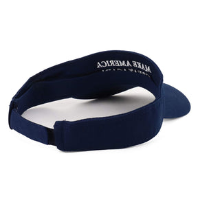 Donald Trump Visor, Make America Great Again - Quality Embroidered 100% Cotton (One Size, Navy)