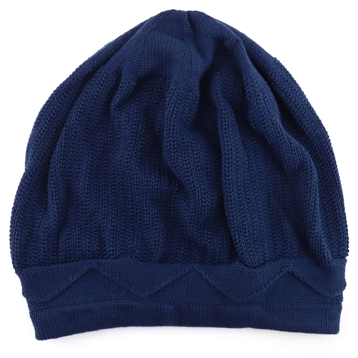 Armycrew Dreadlock 100% Cotton Slouchy Long Rasta Knit Beanie - Navy