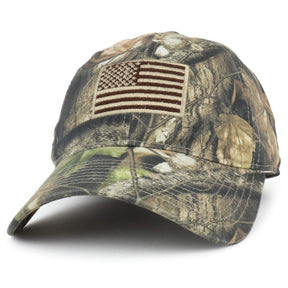 Armycrew USA Flag Embroidered Hybricam Relaxed Hook and Loop Tactical Cap