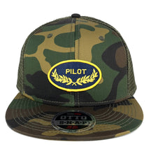 Armycrew Pilot Oak Leaf Oval Patch Logo Adjustable Camo Trucker Cap