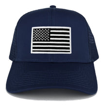 Armycrew USA American Flag Embroidered Patch Snapback Mesh Trucker Cap - Navy