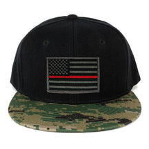 USA American Flag Embroidered Iron on Patch Camo Bill Snapback Cap - MCU