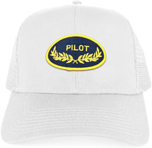 Armycrew Pilot Oak Leaf Oval Embroidered Patch Snapback Mesh Trucker Cap