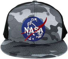 NASA Insignia Space Emblem Embroidered Iron on Patch Snapback Trucker Mesh Cap - BNB