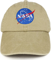 Armycrew Youth NASA Insignia Embroidered Soft Washed Cotton Twill Cap