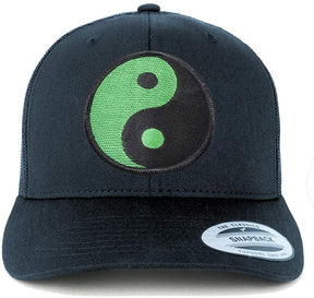 Armycrew Green Yin Yang Patch Mesh Trucker Cap