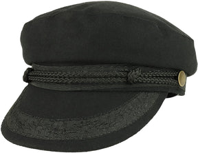 Armycrew Wool Greek Style Newsboy Fisherman Hat with Rope Band