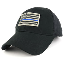 Armycrew USA Stone Thin Blue Flag Tactical Patch Cotton Adjustable Trucker Cap