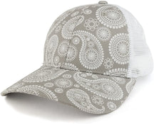 Paisley Bandana Printed Trucker Mesh Back Adjustable Baseball Cap