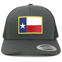 Armycrew Flexfit Texas State Flag Embroidered Iron on Patch Snapback Mesh Trucker Cap