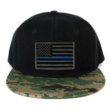 USA American Flag Embroidered Iron on Patch Camo Bill Snapback Cap - MCU