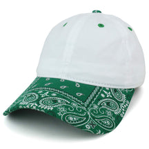 Armycrew Paisley Printed Bill Unstructured Cotton Baseball Cap