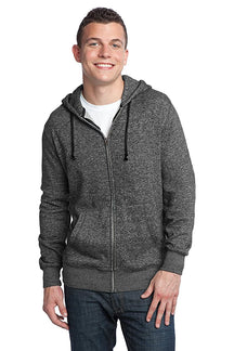 Armycrew Two Tone Marled Fleece Zip Up Hoodie Sweater