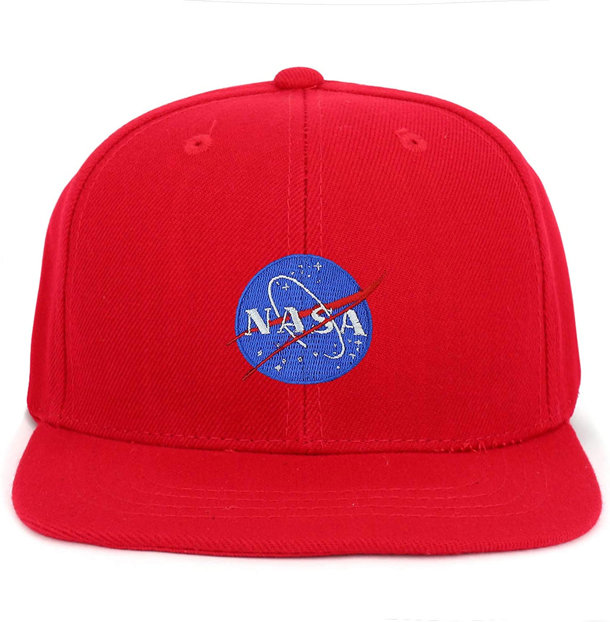 Armycrew Youth Kid Size Small NASA Insignia Patch Flat Bill Snapback Baseball Cap