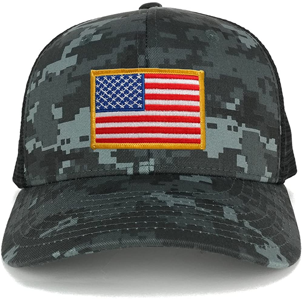 Armycrew US American Flag Adjustable Trucker Camo Embroidered Ca Patch