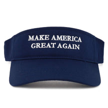 Donald Trump Visor, Make America Great Again - Quality Embroidered 100% Cotton (One Size, Navy)