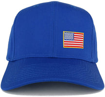 Small Yellow Side American Flag Embroidered Iron on Patch Adjustable Baseball Cap