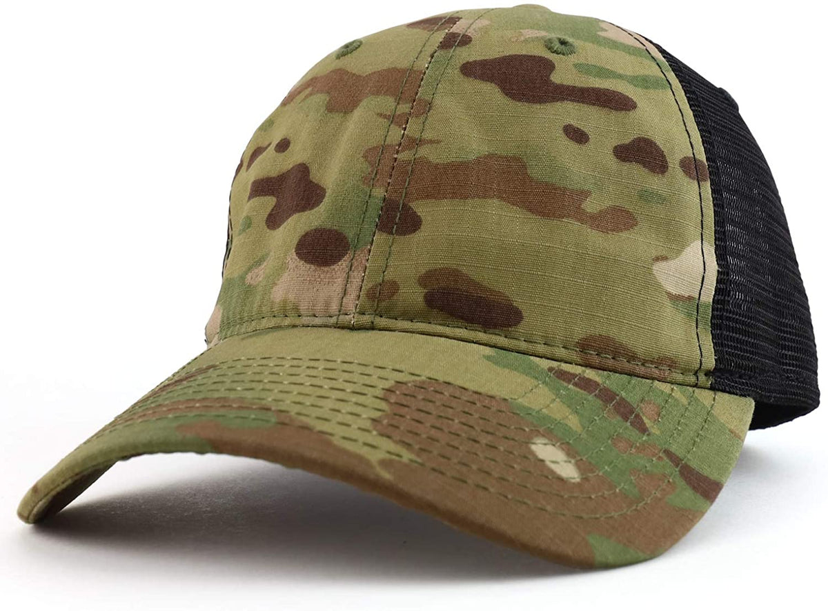 Armycrew Soft Low Profile Ripstop Authentic Multicam Mesh Back Trucker Cap