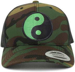 Armycrew Green Yin Yang Patch Mesh Trucker Cap