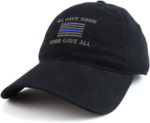 Rapid Dominance All Gave Some, Some Gave All Thin Blue USA American Flag Embroidered Cap