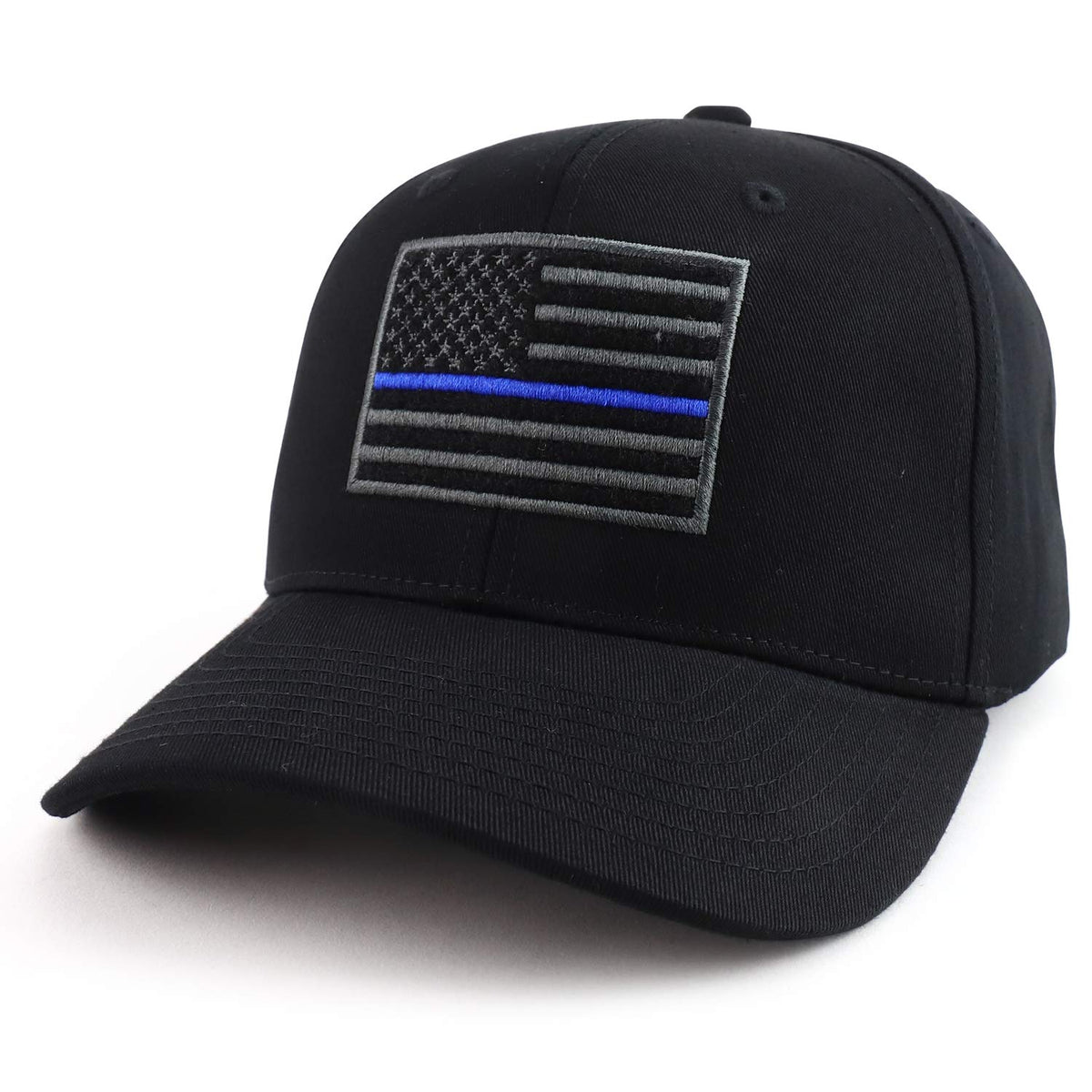 Rapid Dominance USA American Flag Embroidered 6 Panel Adjustable Operator Cap - Thin Blue Line