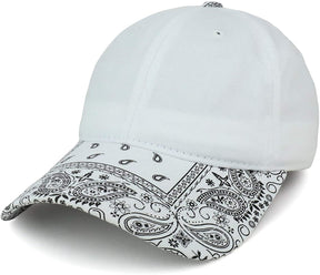 Armycrew Paisley Printed Bill Unstructured Cotton Baseball Cap