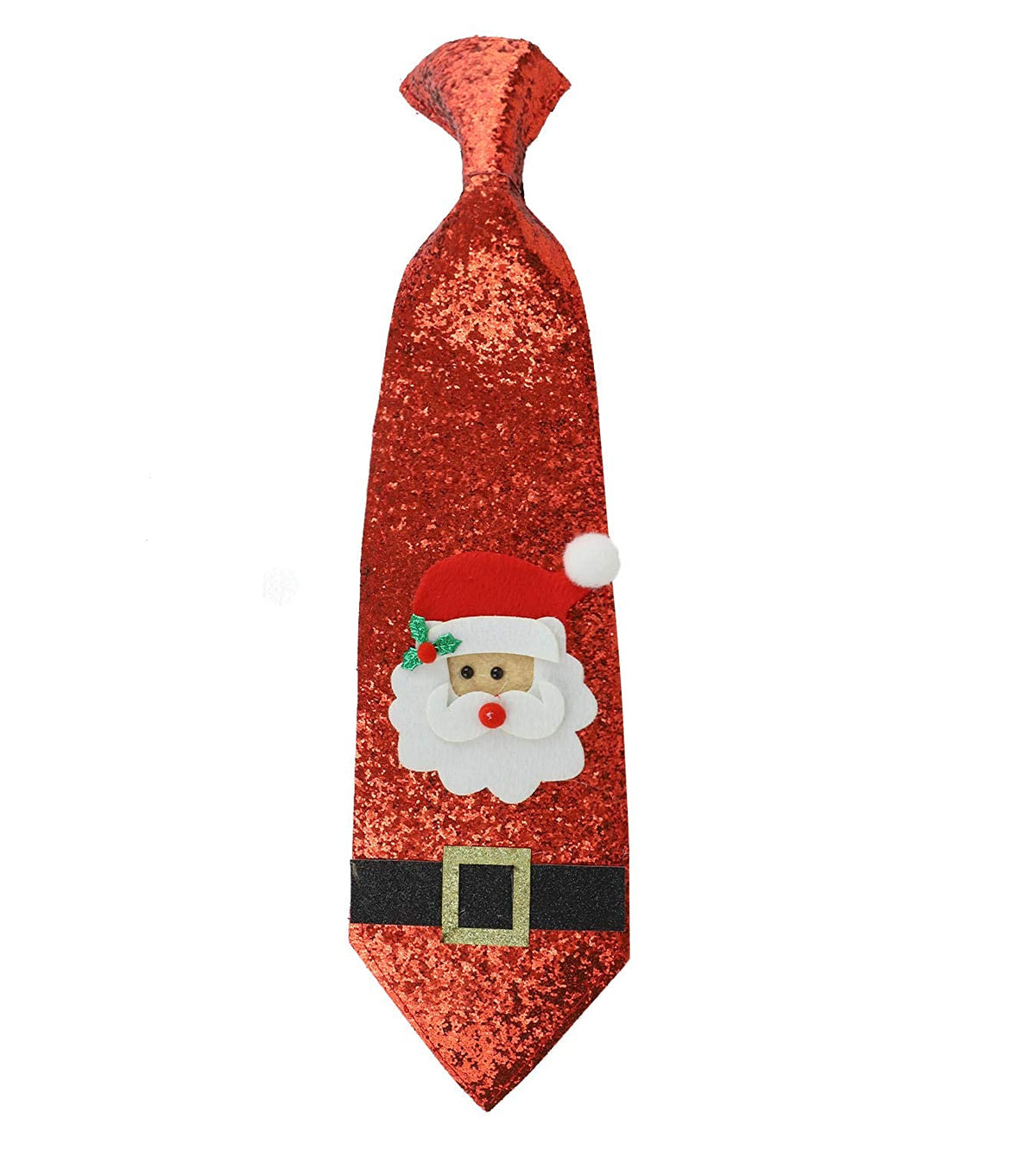 Armycrew Funny Christmas Santa Clause Belt Glitter Pre-Tied Elastic Tie