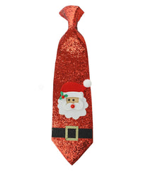 Armycrew Funny Christmas Santa Clause Belt Glitter Pre-Tied Elastic Tie