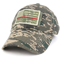 Armycrew USA ACU Thin Red Flag Tactical Patch Cotton Adjustable Baseball Cap