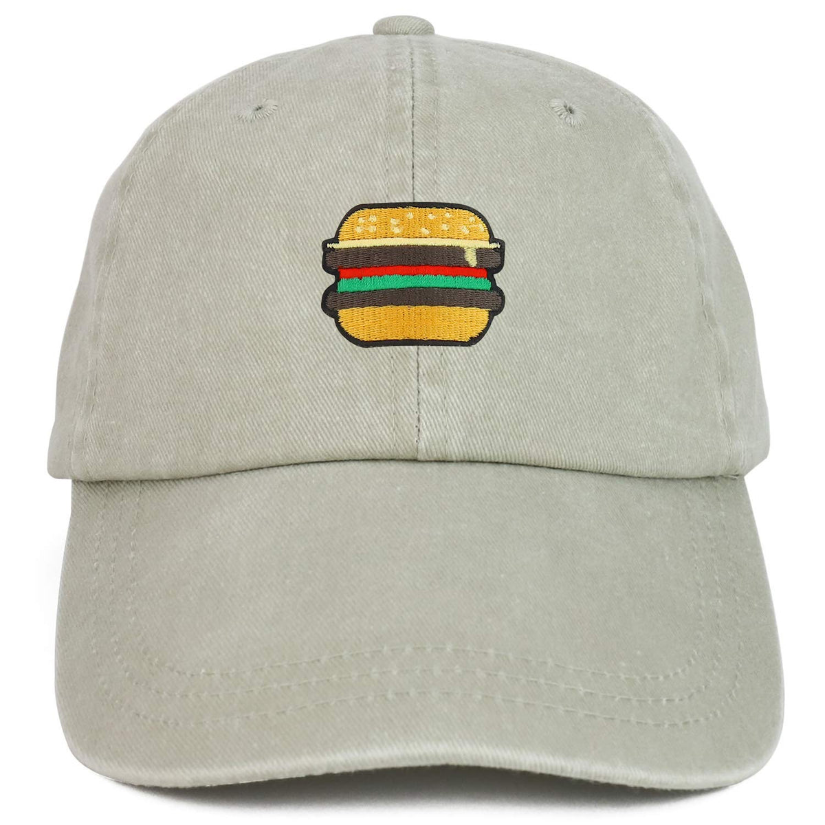 Armycrew Youth Kid's Burger Patch Pigment Dyed Soft Cotton Washed Low Profile Cap